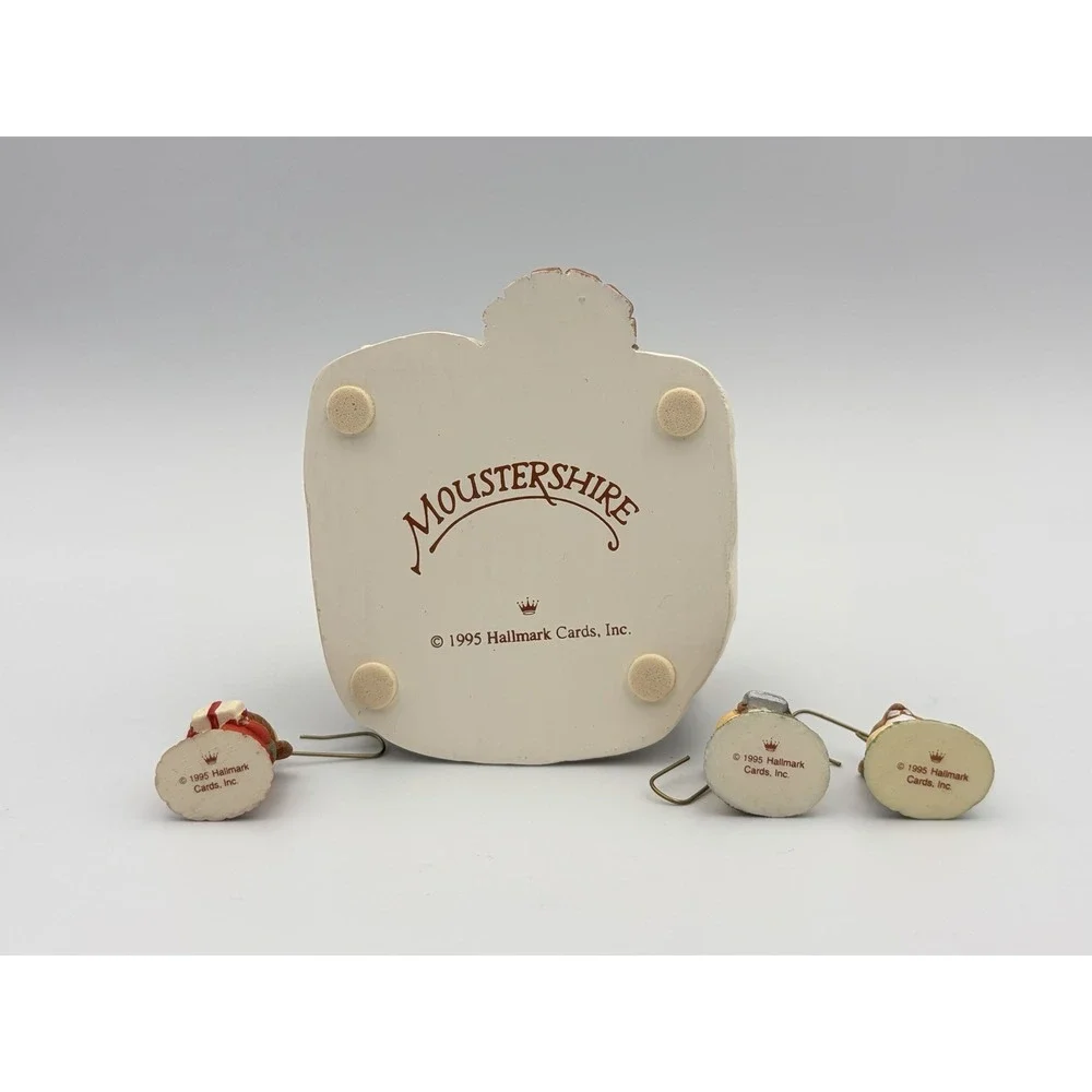 1995 Hallmark Keepsake Ornament A Moustershire Christmas 4 Piece Set QXM4839 VTG